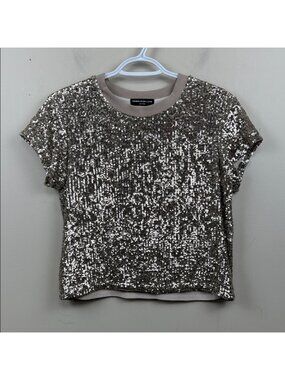 GENERATION LOVE sequin crew neck t shirt small